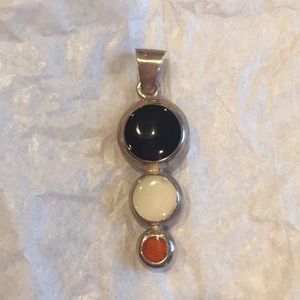 Sterling silver reversible pendant